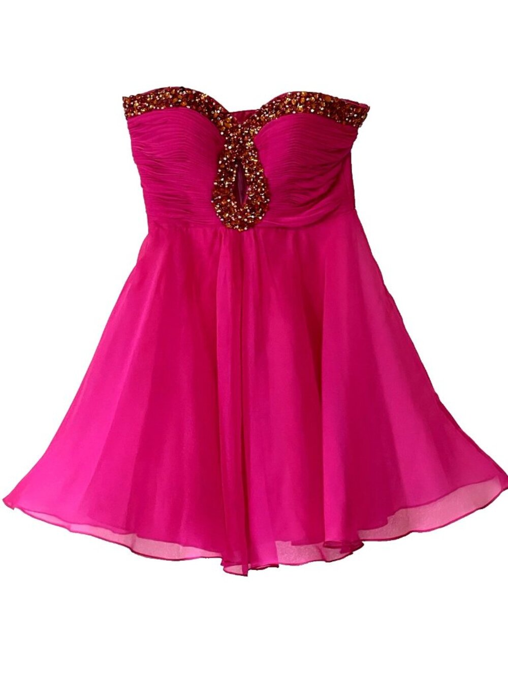 Sherri Hill Dress Womens 4 Pink Sequin Cocktail Party Short Formal HOCO Prom